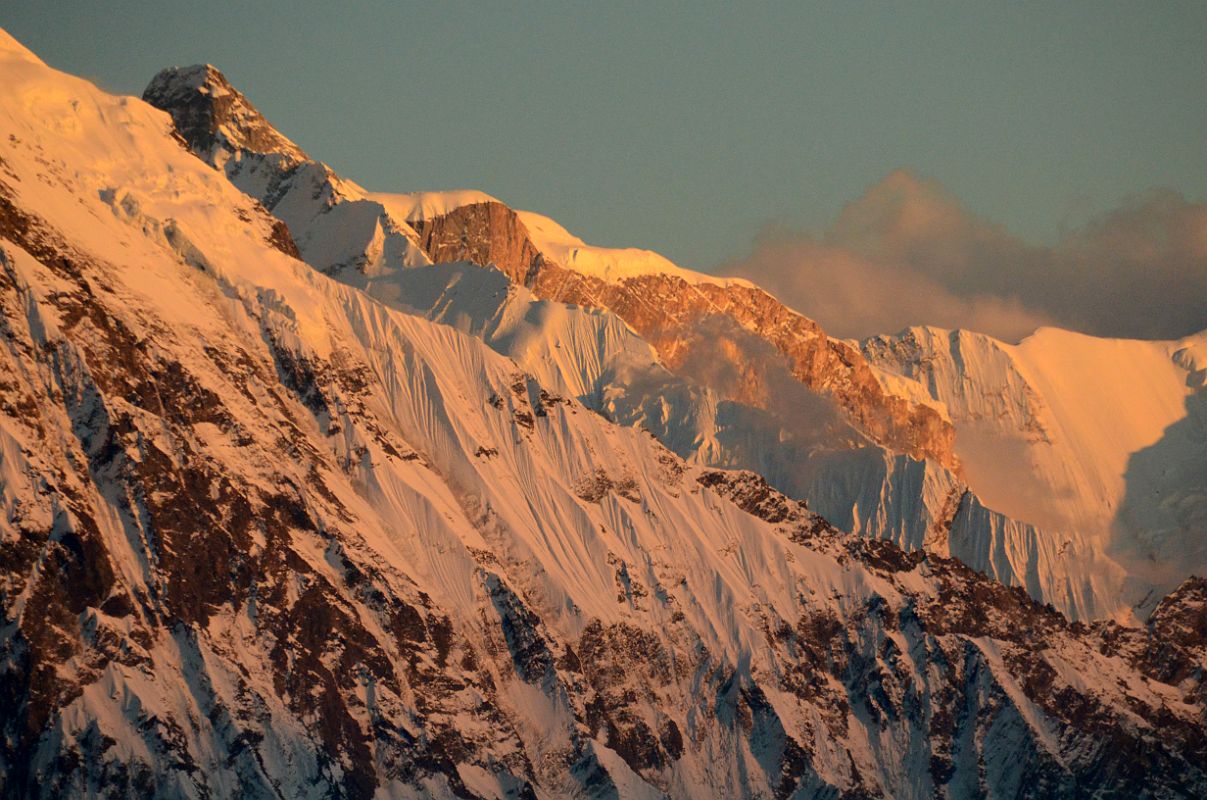 19 Annapurna Fang Close Up At Sunset From Kalopani Around Dhaulagiri 